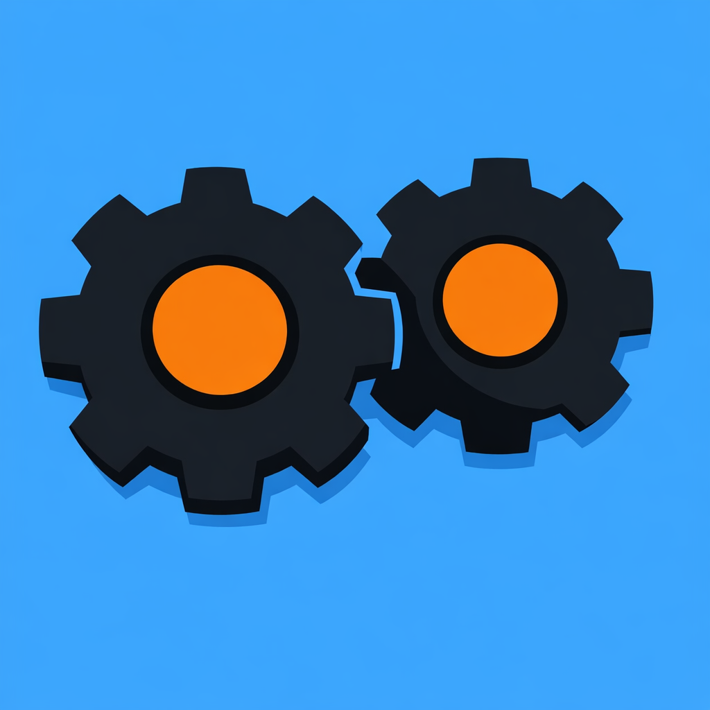 Mechanical gear illustration representing Icewater's processing engine